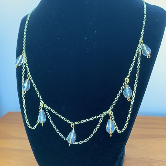 🦋Gorgeous Victorian vintage antique finish Crystal necklace 🦋NWOT - Picture 4 of 10